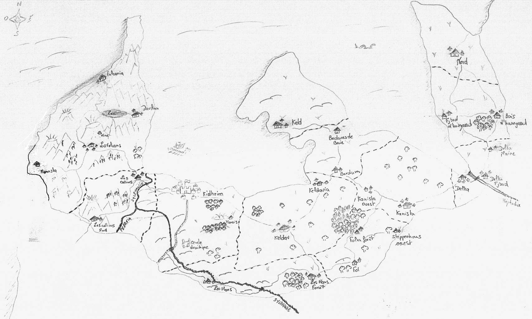 carte du northden faite par les nains